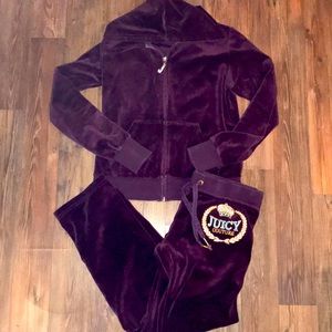 Purple velour juicy couture